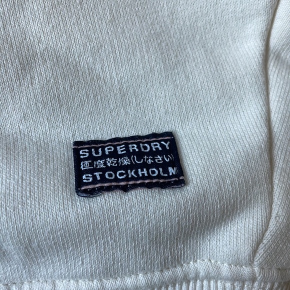 Superdry,cream,ribbed neck,arms and waist sweater for women,size-10 - Picture 8 of 9